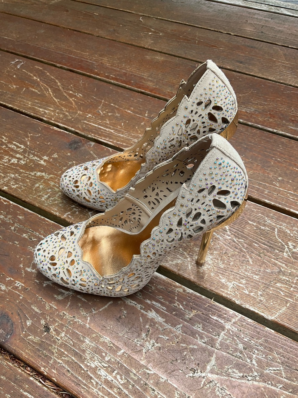 BCBGMaxAzria Rhinestone Heels - Picture 9 of 9
